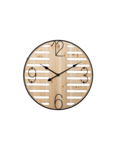 Reloj de pared metal y madera
