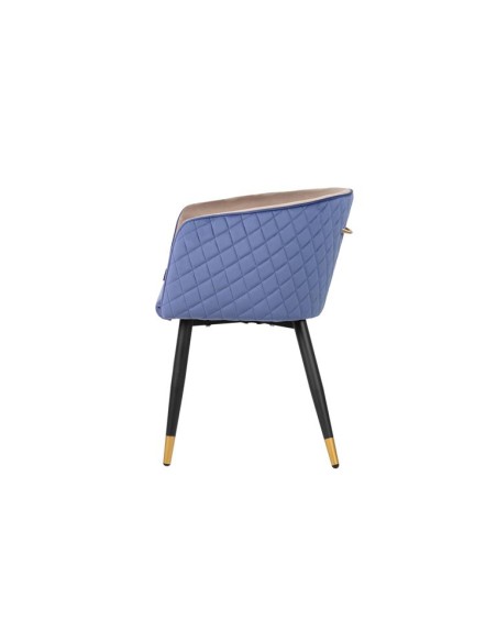 Silla terciopelo azul/gris