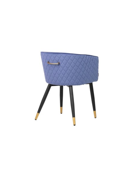 Silla terciopelo azul/gris