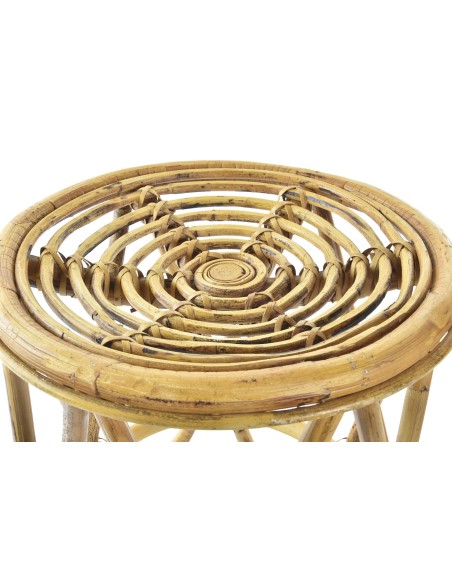 Mesa auxiliar de Ratán natural