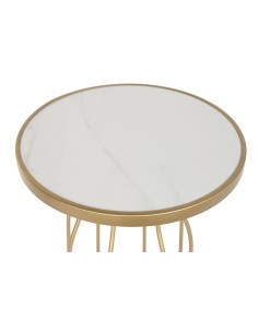 Mesa auxiliar metal dorada con base pizarra 2