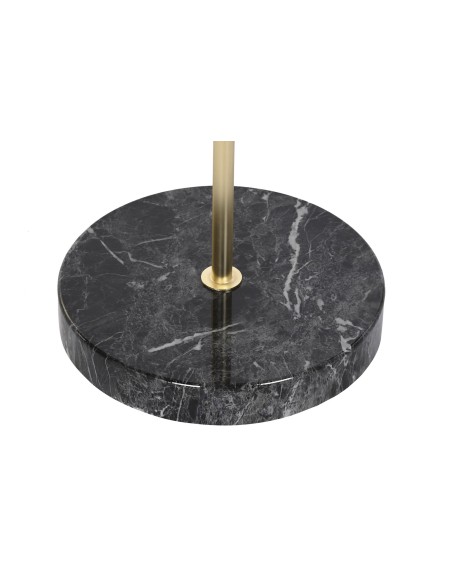 Mesa auxiliar pie mármol y base cristal