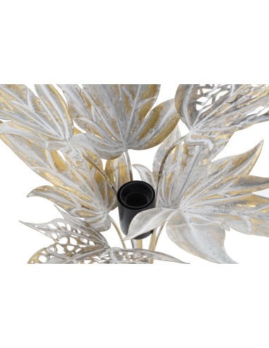 Lampara de metal Hojas doradas