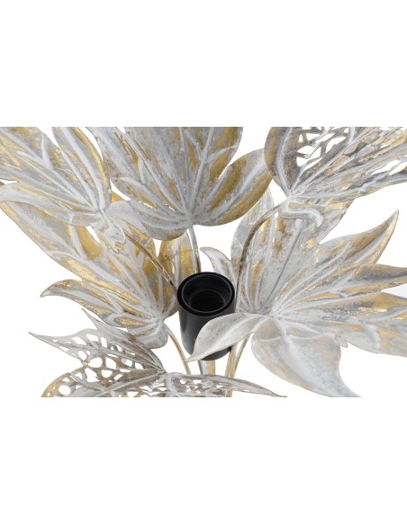Lampara de metal Hojas doradas