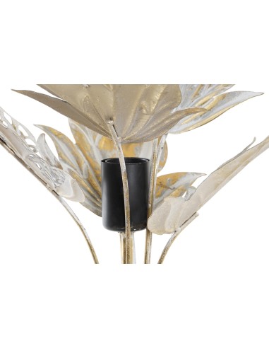 Lampara de metal Hojas doradas
