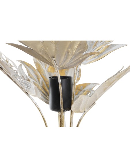 Lampara de metal Hojas doradas