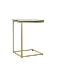 Mesa auxiliar metal/mármol negro