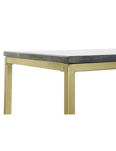 Mesa auxiliar metal/mármol negro