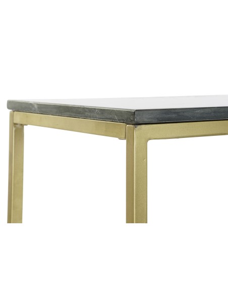 Mesa auxiliar metal/mármol negro