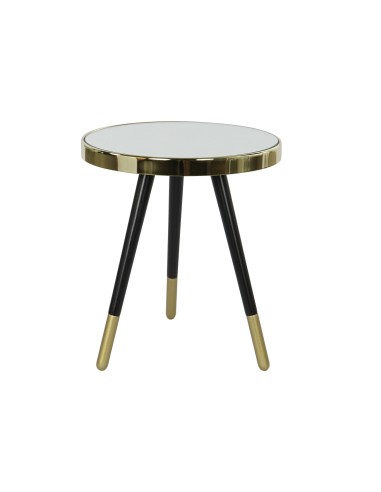 Mesa auxiliar Negro-Oro con espejo