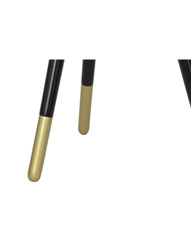 Mesa auxiliar Negro-Oro con espejo