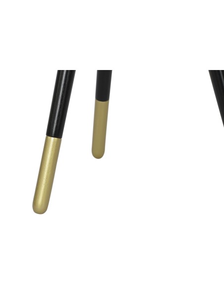 Mesa auxiliar Negro-Oro con espejo