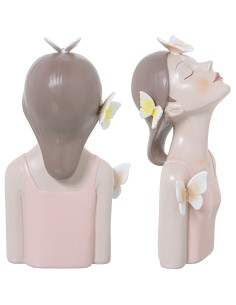 Figura resina mujer con mariposas 2