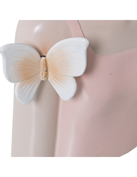 Figura resina mujer con mariposas