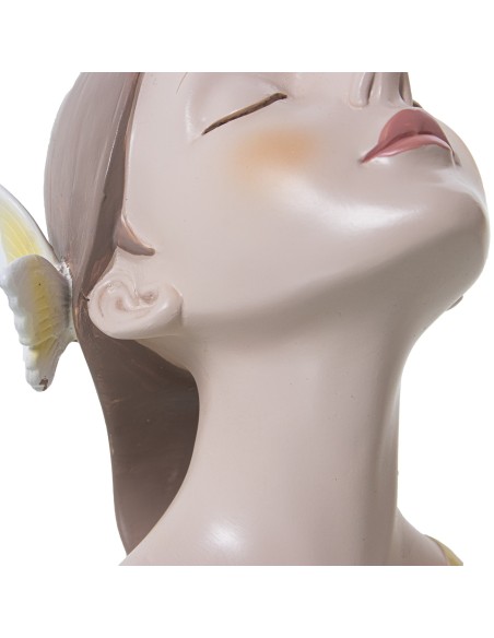 Figura resina mujer con mariposas