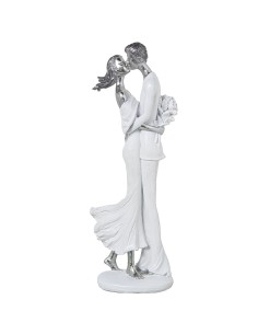 Figura resina pareja novios besándose