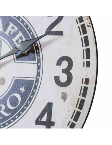 Reloj de pared madera blanco