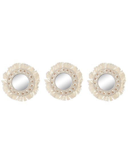 Juego 3 espejos macramé