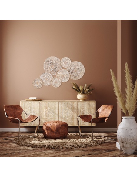Decoración de pared Circulos de madera