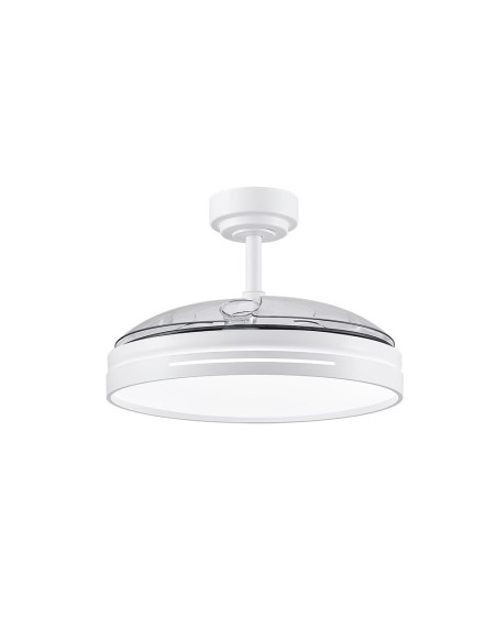 Ventilador de techo color plata micenas con luz led