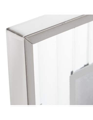 Portafoto cristal con borde plata