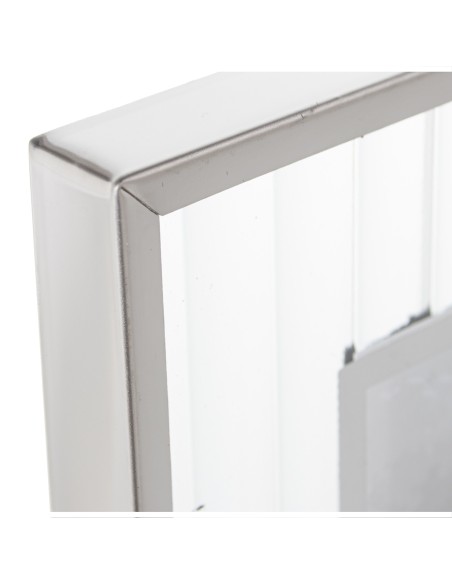 Portafoto cristal con borde plata