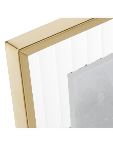 Portafotos de Cristal con borde metal dorado