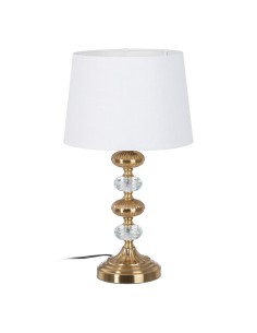 Lampara de metal Dorada y Cristal