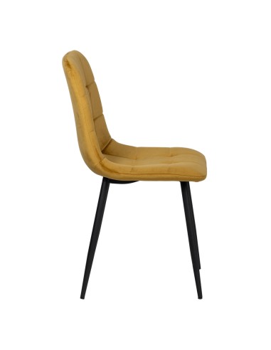 Silla terciopelo mostaza