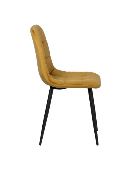 Silla terciopelo mostaza