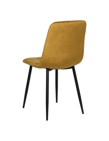 Silla terciopelo mostaza