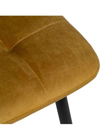 Silla terciopelo mostaza