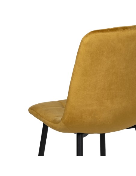 Silla terciopelo mostaza