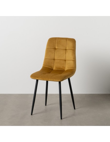 Silla terciopelo mostaza