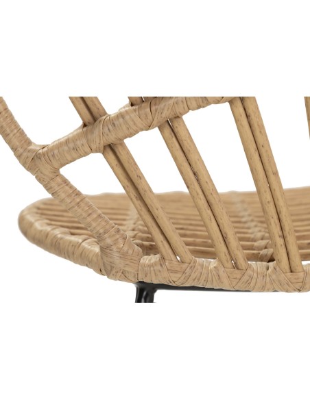 Silla ratán sintética natural