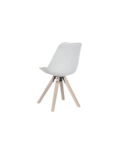 Silla tela Gris y Madera de Roble 2