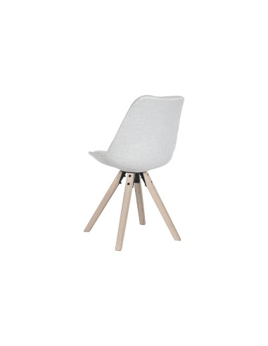Silla tela Gris y Madera de Roble
