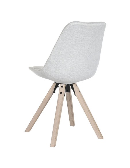 Silla tela Gris y Madera de Roble