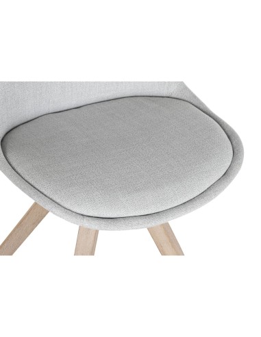 Silla tela Gris y Madera de Roble