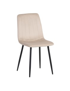 Silla beige terciopelo Líneas