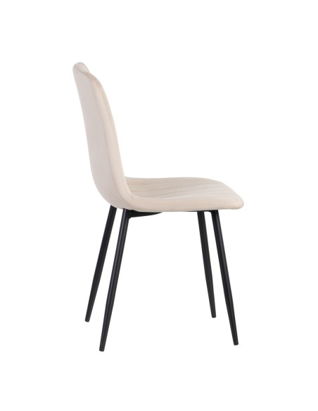 Silla beige terciopelo