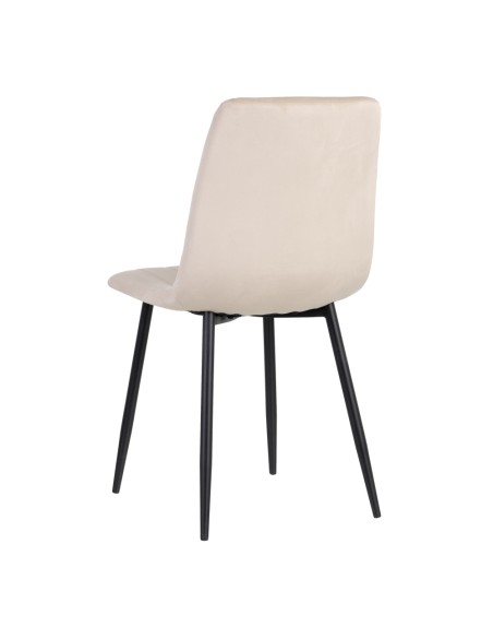 Silla beige terciopelo