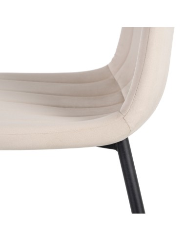Silla beige terciopelo