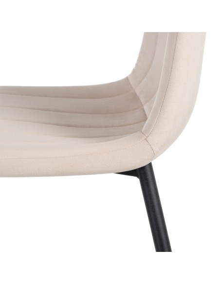 Silla beige terciopelo