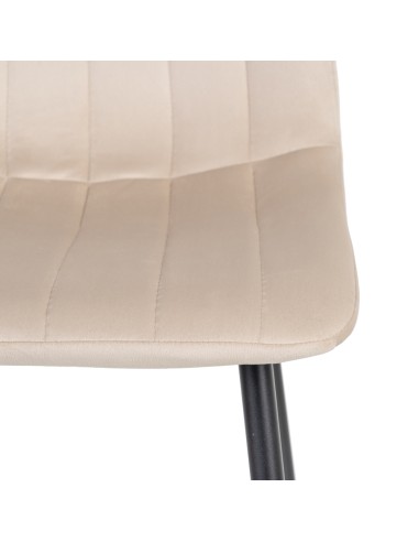 Silla beige terciopelo