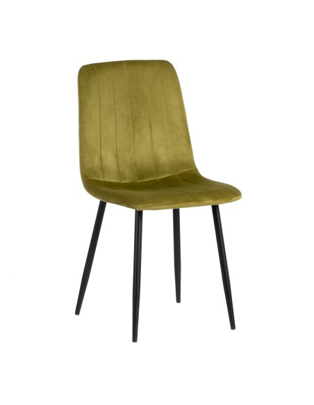 Silla terciopelo verde oliva