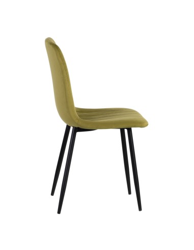 Silla terciopelo verde oliva