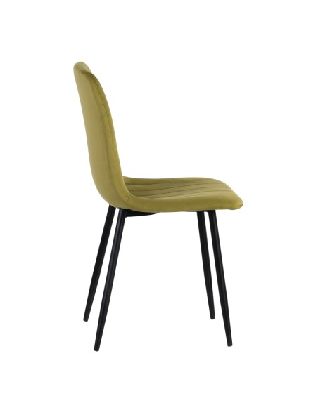 Silla terciopelo verde oliva