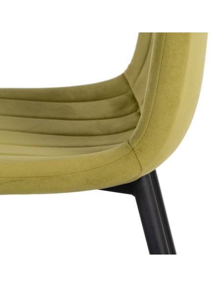Silla terciopelo verde oliva