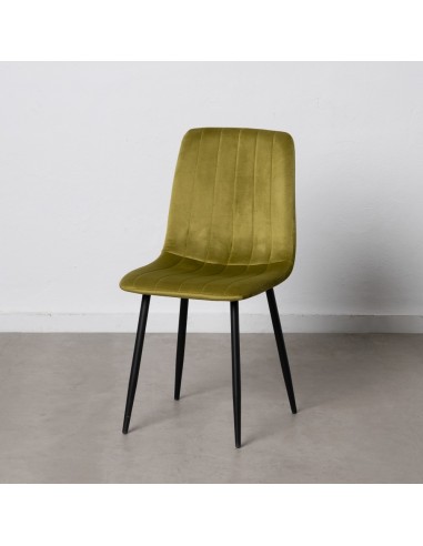 Silla terciopelo verde oliva